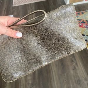 NEVER USED Rough & Tumble leather clutch